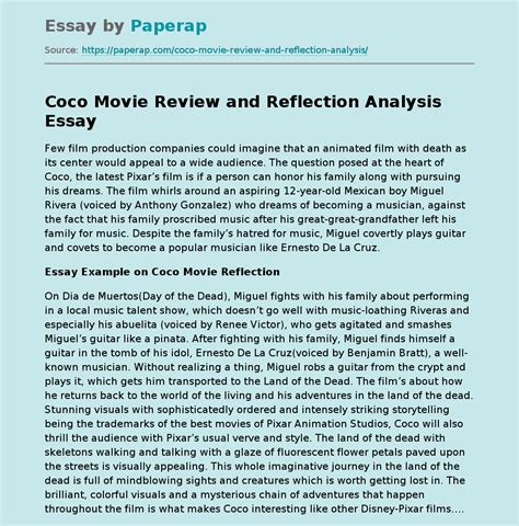 coco movie critique paper.